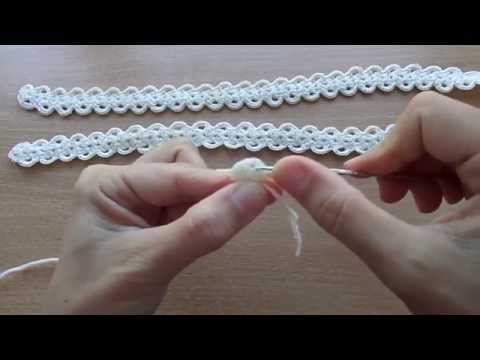 Видео: УРОКИ ВЯЗАНИЯ. Как вязать тесьму,шнур крючком.Lesson crochet lace.