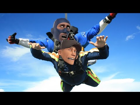 Видео: Как Шпион и Скаут прыгали с парашютом | История