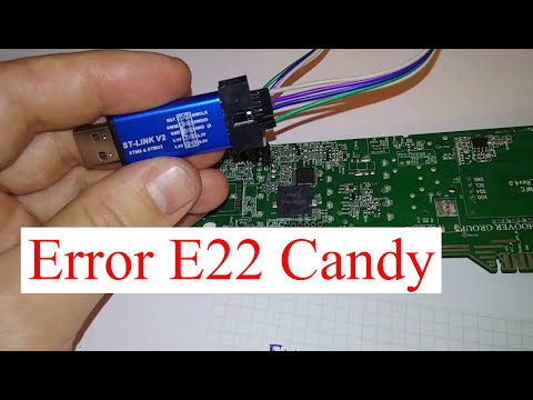 Видео: Candy CS34 1051D1/2-07 ошибка E22. (Как прошить процессор)