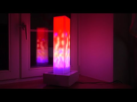 Видео: Квадратная Огненная лампа Gyverlamp
