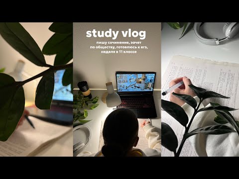 Видео: study vlog// пишу сочинение, зачет по обществу, подготовка к егэ, неделя в 11 классе, exam diary