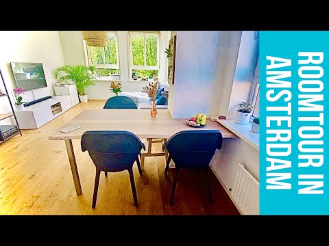 Видео: Квартира с чердаком в Амстердаме. Безумная планировка и крюк за окном. Минимализм и котик. Румтур.