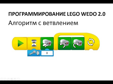 Видео: Программирование в Lego wedo 2.0 Алгоритм с ветвлением