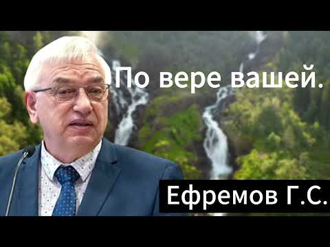 Видео: По вере вашей. Ефремов Г.С.    Проповедь МСЦ ЕХБ.