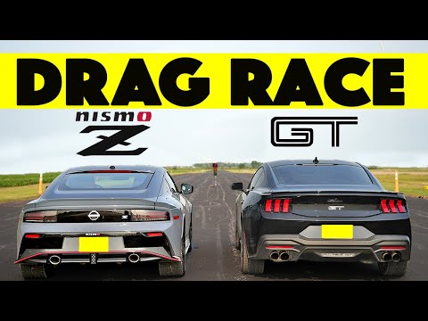 Видео: Город Гэп! Nissan Nismo Z 2024 года против Ford Mustang GT 2024 года. Гонка Drag-n-Roll.