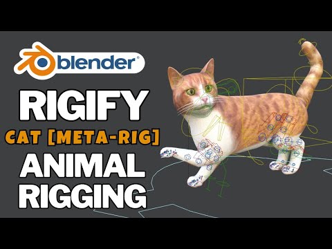 Видео: Риггинг кота с помощью Rigify | Animal MetaRig | Риггинг животных в Blender | Учебное пособие по ...