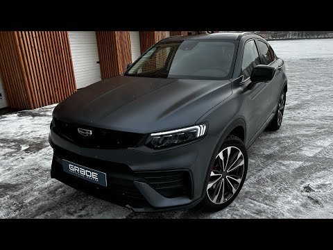 Видео: Geely Tugella.Оклеивание матовой, антигравийной, полиуретановой плёнкой SunTek.Убираем хром.Антихром