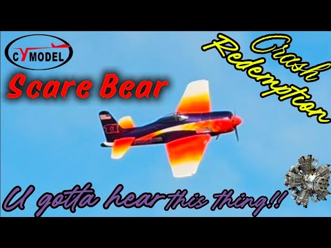 Видео: Полет на радиоуправляемом самолете Rare Bear | Модели CY | Невероятный звук!