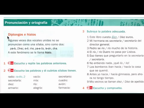 Видео: Уроки испанского А2. 6.6.Diptongos e hiatos. Когда две гласные сливаются в один звук , а когда нет.