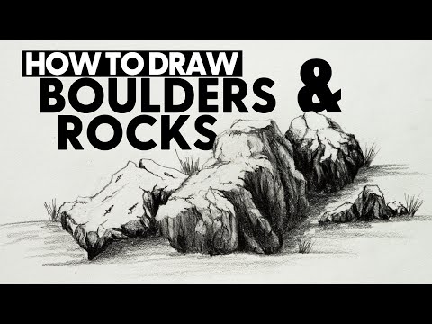 Видео: Как рисовать валуны и скалы