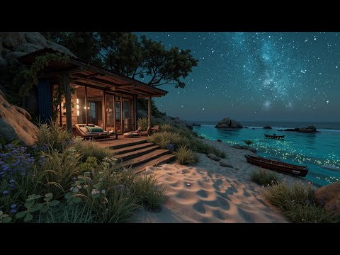 Видео: Deep Piano Music for Peaceful Night Sleep ~ Расслабляющие звуки пляжной хижины 🎧