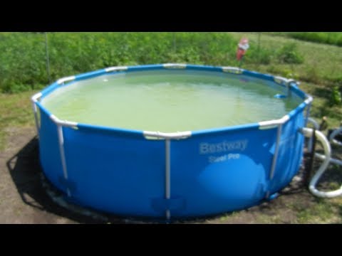 Видео: Каркасный бассейн BESTWAY, песочный фильтр и очистка воды