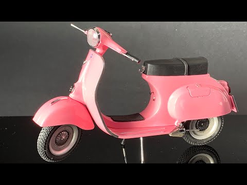 Видео: [Полное строительство] Vespa 125 Primavera сделать его 1/9 Шаг за шагом построения (Italeri)