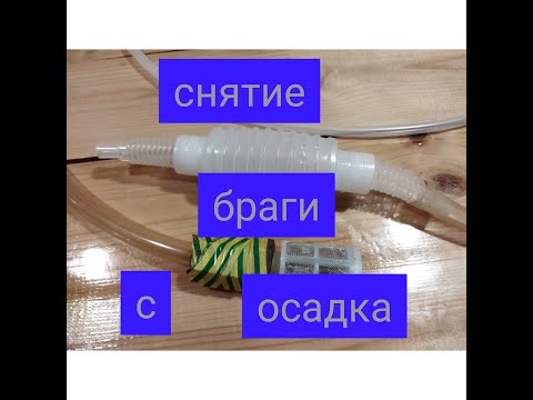 Видео: СНЯТИЕ БРАГИ С ОСАДКА