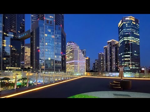 Видео: Сеул, Расслабляющая ночная прогулка по станции Ёнсан 4K | Лучший ночной вид в Сеуле