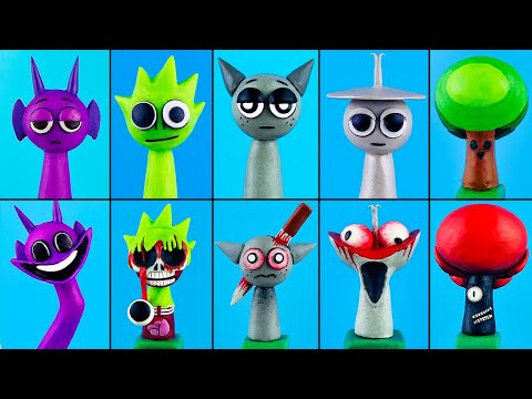 Видео: Лепим фигурки СПРУНКИ ФАЗА 4 🎵 Sprunki Phase 4 Лепка ОК часть 2