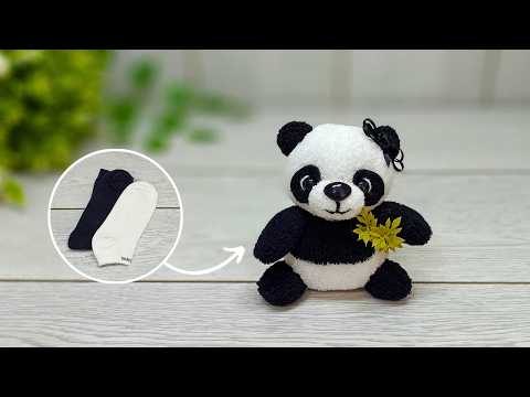 Видео: Это так мило и легко🐼Я сделала отличного плюшевого мишку панду из носка🧦Отличная идея для начинающих