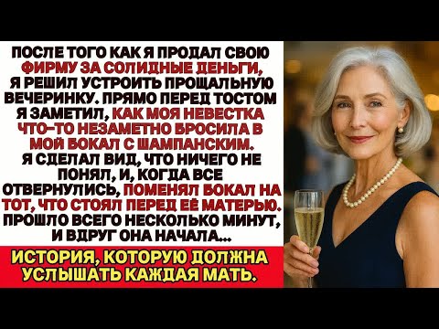 Видео: На моей прощальной вечеринке я заметила, как невестка что-то подсыпала в мой бокал — и поменяла его.