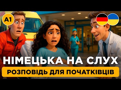Видео: НІМЕЦЬКА на слух з НУЛЯ || ШВИДКО покращуй вимову та аудіювання || 🚑 Im Krankenhaus (А1)