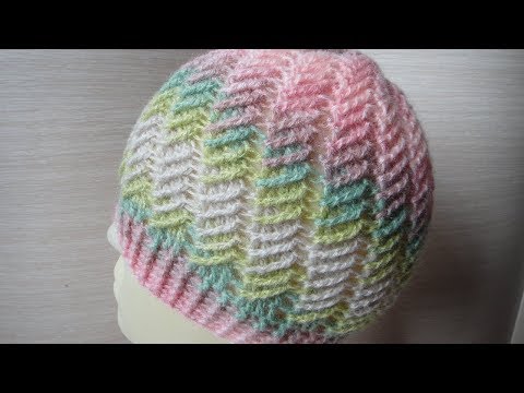 Видео: Шапка диагональным узором крючком. Crochet hat