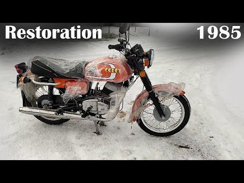 Видео: Restoration Motorcycle CZ 350 472.5 from 1985s - 2 stroke. Чезет CZ 350 472.5 Часть 4.