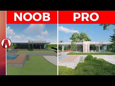 Видео: 5 уровней рендеринга экстерьера в Lumion