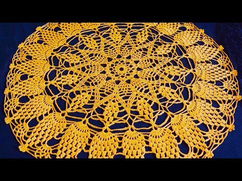 Видео: Салфетка крючком по схеме. Вязание салфетки. Ажурная салфетка. Часть 4.