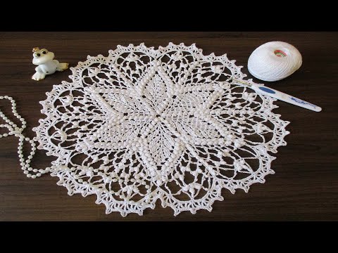 Видео: КРАСИВАЯ КРУГЛАЯ САЛФЕТКА КРЮЧКОМ С ПОПКОРНАМИ "ГОРТЕНЗИЯ КИУШУ". ЧАСТЬ 1