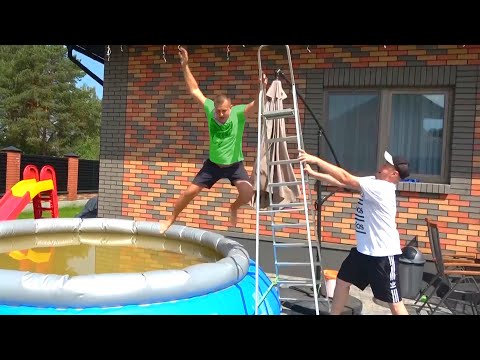 Видео: ЛЫСАЯ БОРОДА СТАЛКНУЛ СТАРОГО В ВОДУ. NERF BROTHERS