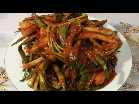 Видео: Кимчи из зелёного лука по корейский