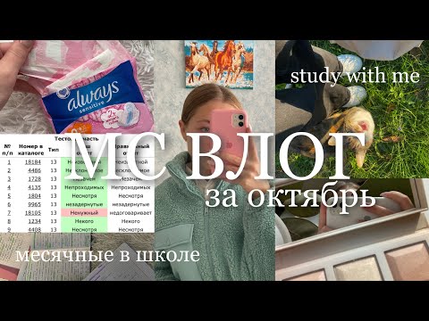 Видео: неделя с месячными😵‍💫/мс влог за октябрь/study with me