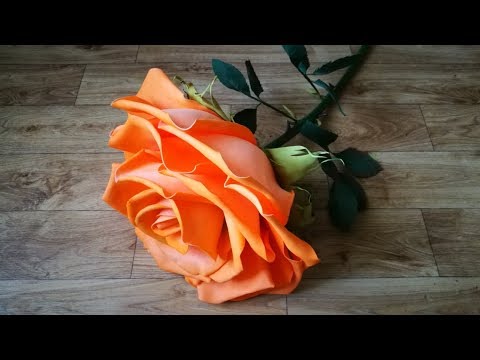 Видео: Роза из фоамирана D=40 см. Часть 3