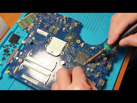 Видео: Ремонт ноутбука Samsung/ Замена видеочипа 216-0774007.  Модель ноутбука NP-R525. СЦ DIOD.