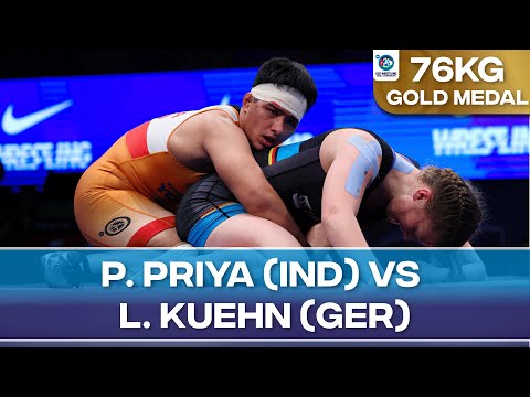Видео: Золотая медаль • 76 кг • Прия ПРИЯ (Индия) - Лаура Селин КУЕН (ГЕРМАНИЯ)