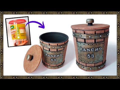 Видео: Как сделать горшок в деревенском стиле из ПЛАСТИКОВОГО КАШТА