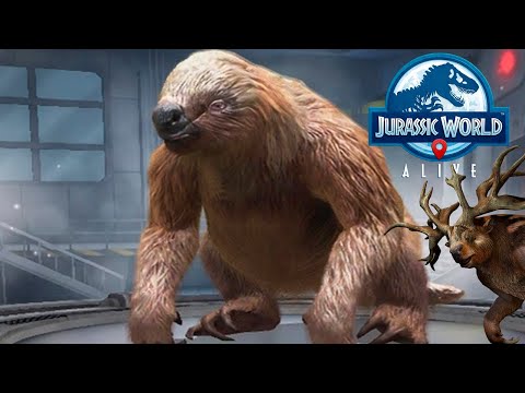 Видео: Энтелохопс и Эремотерий ленивец с когтями Теризинозавра Jurassic World Alive