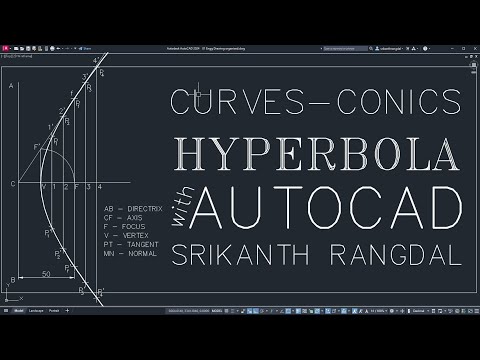 Видео: Гипербола (общий метод) в AutoCAD | Лаборатория инженерной графики