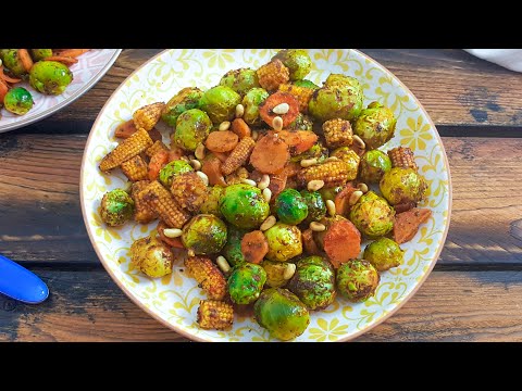 Видео: Самый  вкусный рецепт блюда из брюссельской капусты. Веганский рецепт. Брюссельская капуста рецепт