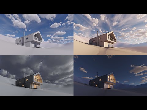 Видео: Настройка освещения в экстерьере | Процедурные карты неба в Corona Render 9