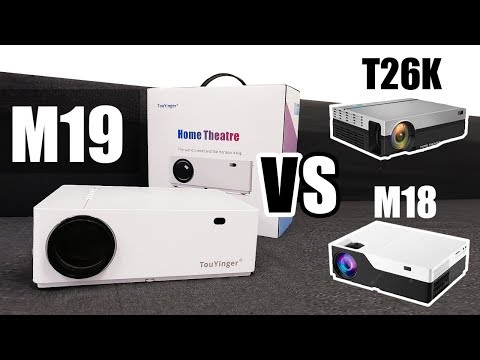 Видео: TouYinger M19 vs T26K и M19 vs M18 Краткий обзор Full HD проектора TouYinger M19 и сравнение