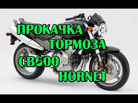 Видео: прокачка тормоза Honda CB600F, Hornet S, 599 без АБС