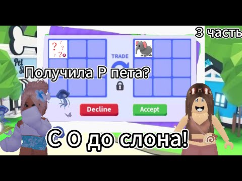 Видео: Играю с 0 до слона /3 день/появился RIDE пет?/ Adopt Me