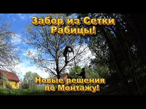 Видео: Забор из Сетки Рабицы ! Новые решения по Монтажу! Быстро и Красиво!