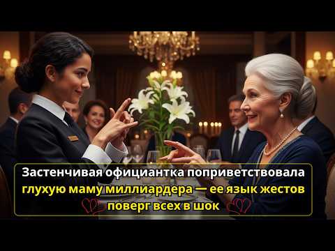 Видео: Застенчивая официантка поприветствовала глухую маму миллиардера — ее язык жестов поверг всех в шок