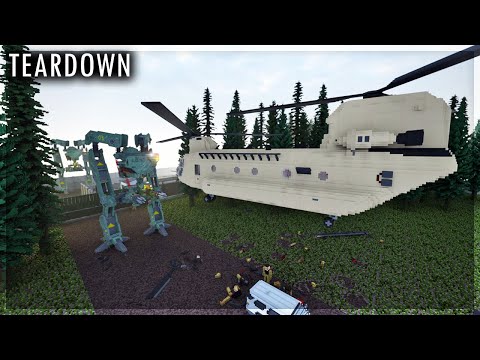 Видео: Я НА ВЕРТОЛЁТЕ НАПАЛ НА БАЗУ РОБОТОВ В TEARDOWN!