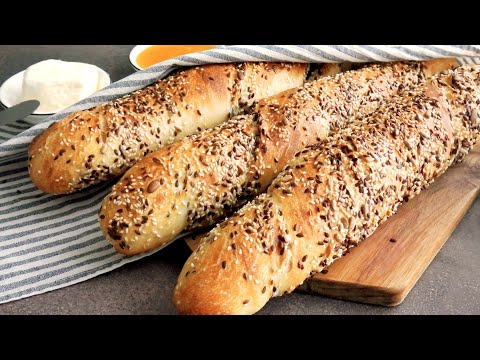 Видео: Батоны кручёные с семечками на закваске