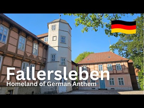Видео: Родина немецкого гимна, виртуальная прогулка по Фаллерслебен 4K 60FPS