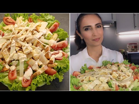 Видео: #Աղցան Կեսար (Ցեզար) շատ համեղ սոուսով, Հեշտ ու արագ պատրաստվող #салат_цезарь #salad_seasar