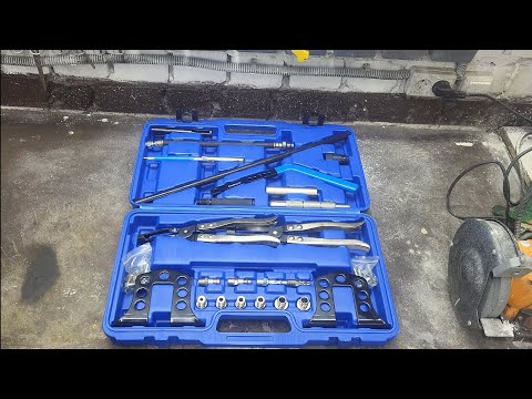 Видео: Рассухариватель клапанов универсальный, с насадками ГБЦ, МаякАвто 4502вт.