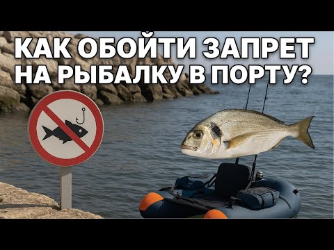 Видео: Как обойти запрет на рыбалку в порту. Ловля с рыболовного плотика
